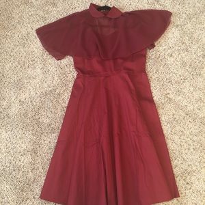 Deep red vintage dress!